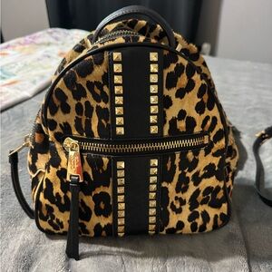 Juicy Couture Leopard Print Backpack with Gold Studs